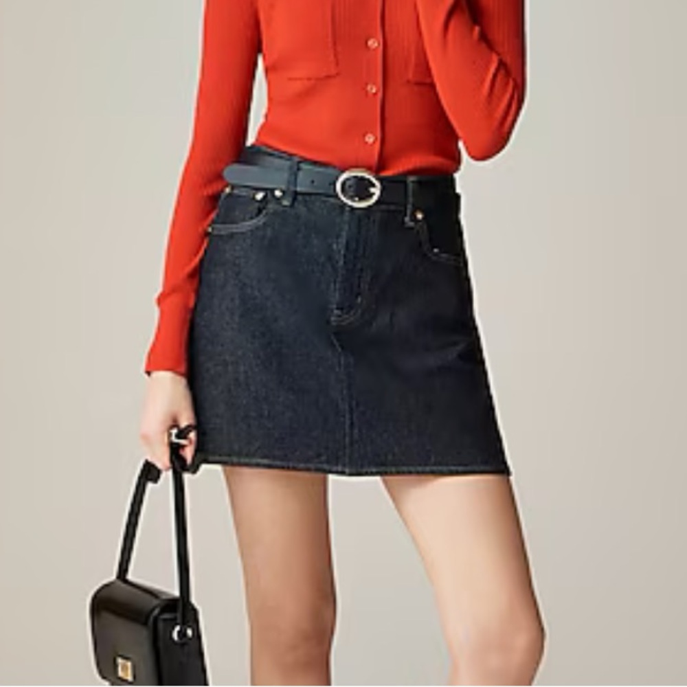 J crew dark wash Denim Skirt